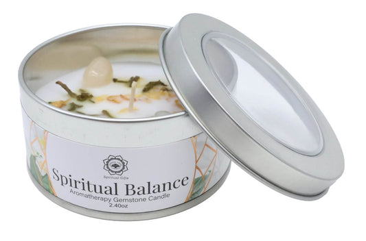 Bougie Parfurmée "Equilibre Spirituel" Cristal de Roche + Jasmin 70g