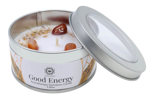 Bougie Parfurmée "Energie Positive" Cornaline + Palo Santo 70g