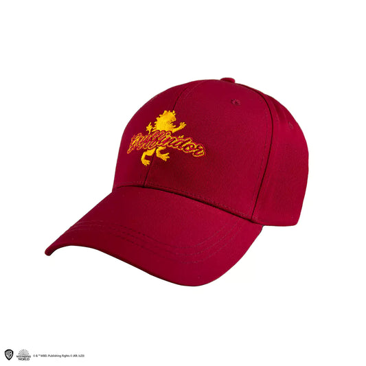 Casquette Gryffondor en coton rouge et or avec lion et logo Gryffindor brodés – produit sous licence officielle Harry Potter