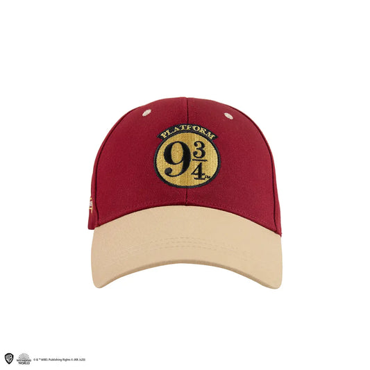 Casquette Poudlard Express en coton bordeaux et crème avec logo 9 ¾ brodé – produit sous licence officielle Harry Potter