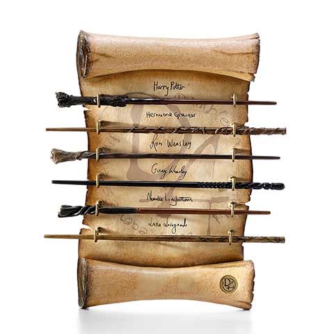 présentoir de baguettes de l'armée de dumbledore vendu avec les baguettes