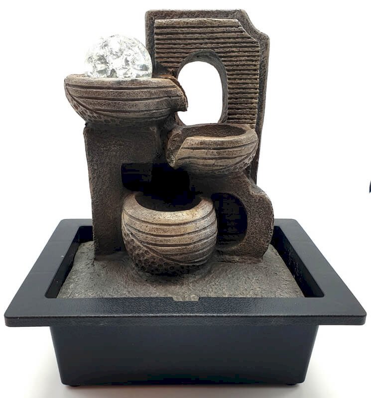 Fontaine à eau en résine Arche et Pots 29cm