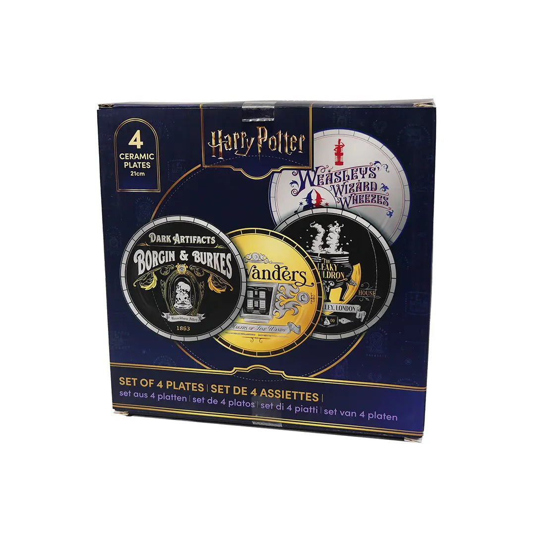 Lot de 4 assiettes Chemin de traverse - Harry Potter (sur commande)
