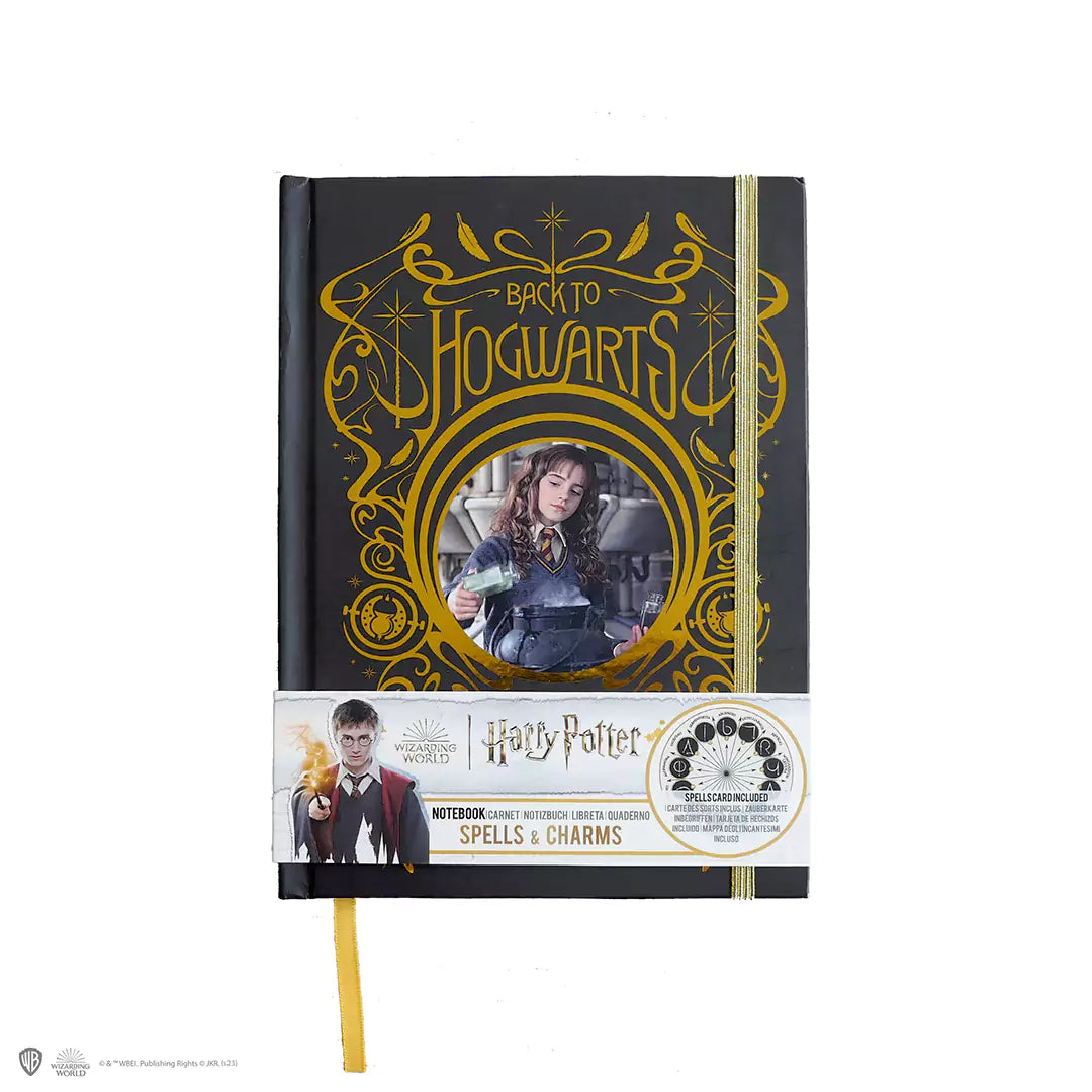 Carnet rigide et marque page Hermione et ses sorts