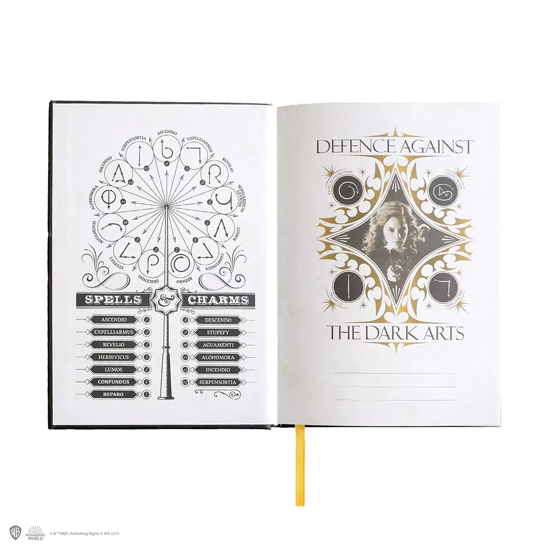 Carnet rigide et marque page Hermione et ses sorts