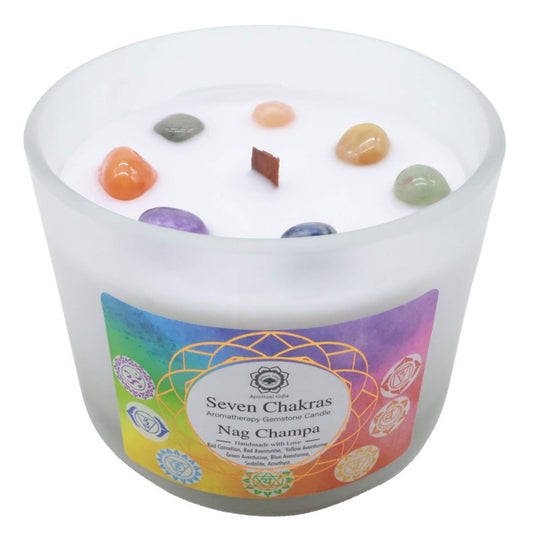 Bougie Parfurmée "7 Chakras" Nag Champa 256g