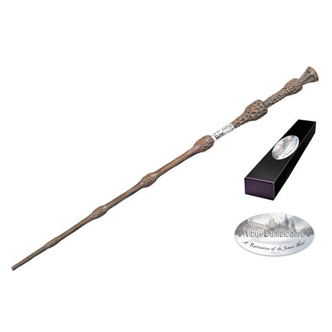 Réplique officielle de la baguette d’Albus Dumbledore – 40 cm en résine avec boîte collection et plaque nominative.