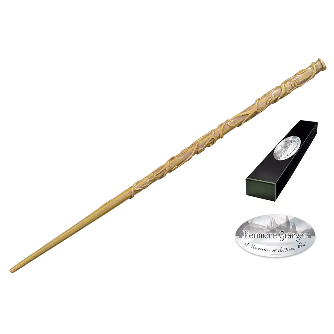 Réplique officielle de la baguette de Hermione Granger – Collection Personnages, 38 cm, en résine imitation bois.