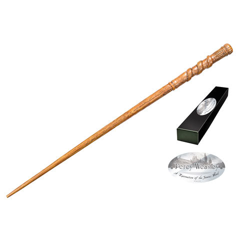 Réplique baguette Percy Weasley Harry Potter – Résine, 40cm, boîte collection personnages, plaque nominative.
