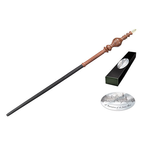 Réplique baguette Professeur Minerva McGonagall Harry Potter – Résine, 41cm, boîte collection personnages, plaque nominative.
