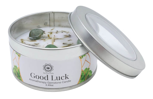 Bougie Green Tree 'Bonne Chance' Aventurine Verte + Patchouli 70g