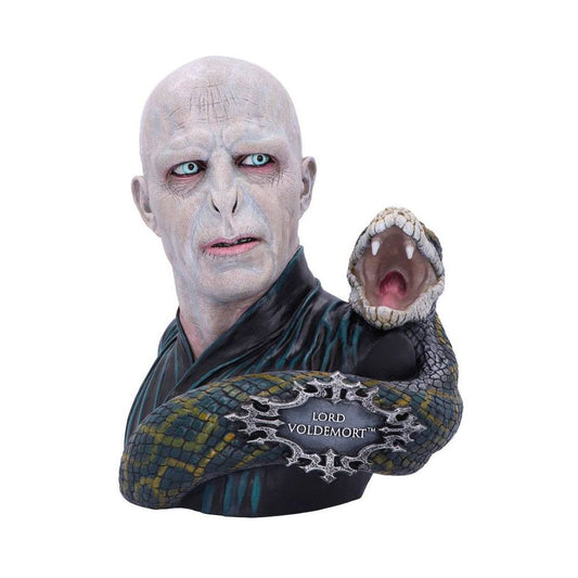 Buste de Voldemort avec Nagini – figurine de collection réaliste – licence officielle Harry Potter