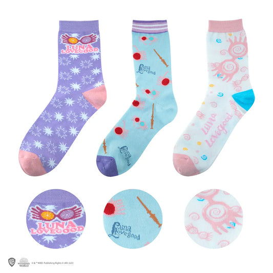 Chaussettes Luna Lovegood Harry Potter – lot de 3, taille unique