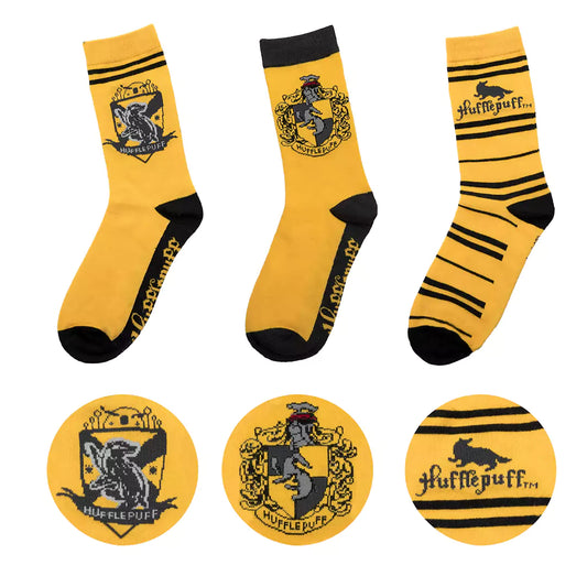 Chaussettes Poufsouffle Harry Potter – lot de 3, taille unique
