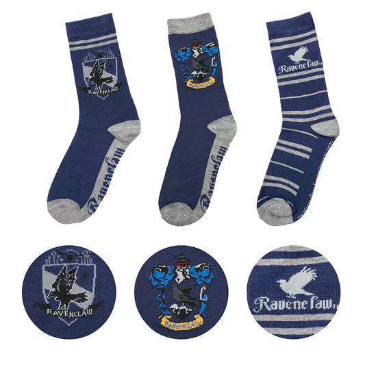 Chaussettes Serdaigle Harry Potter – lot de 3, taille unique