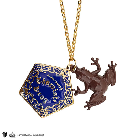 Collier Harry Potter avec pendentif Chocogrenouille en 3D sur chaîne argentée