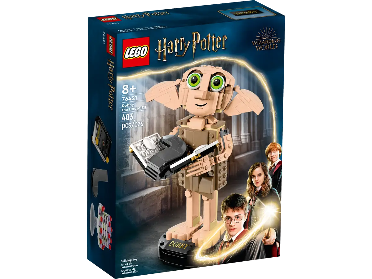 Set LEGO Dobby 76421 – Figurine à construire avec socle et accessoires