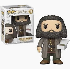 Figurine Pop! Hagrid tenant le gâteau d’anniversaire rose pour Harry Potter – 14 cm