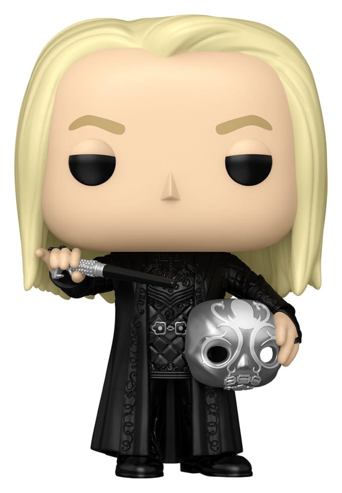 Figurine Pop Lucius Malfoy 208 Harry Potter avec baguette et masque de Mangemort