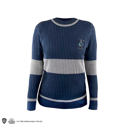 Pull Quidditch Serdaigle Harry Potter bleu et argent – écusson brodé, taille unisexe