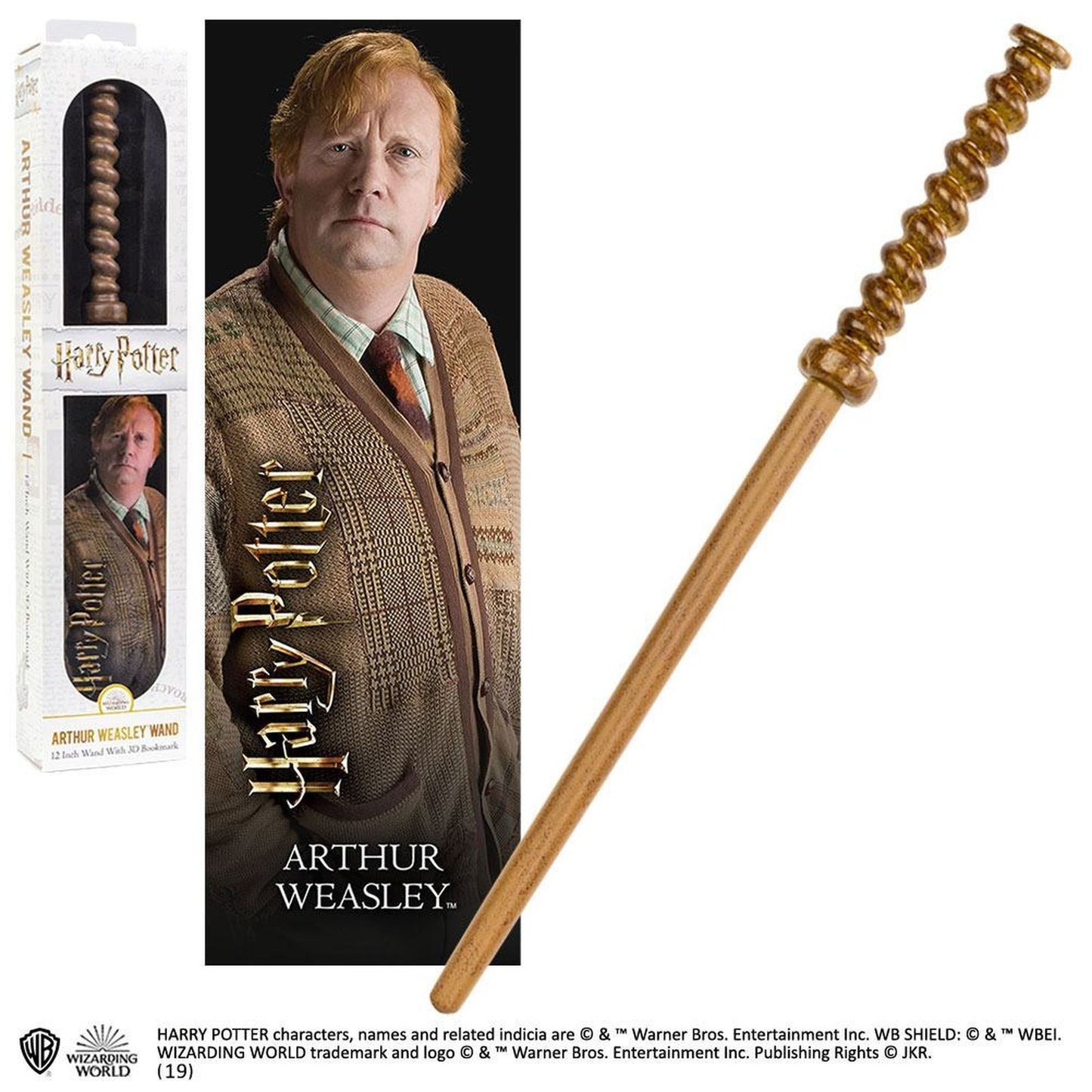 Baguette magique PVC Arthur Weasley + Marque Page