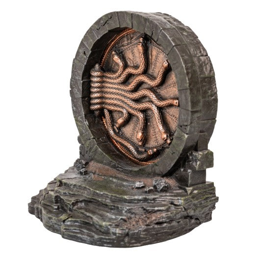 Serre-livres La Chambre des Secrets – Harry Potter, résine peinte à la main, 15 x 17,5 x 11,6 cm, porte sculptée décorative.