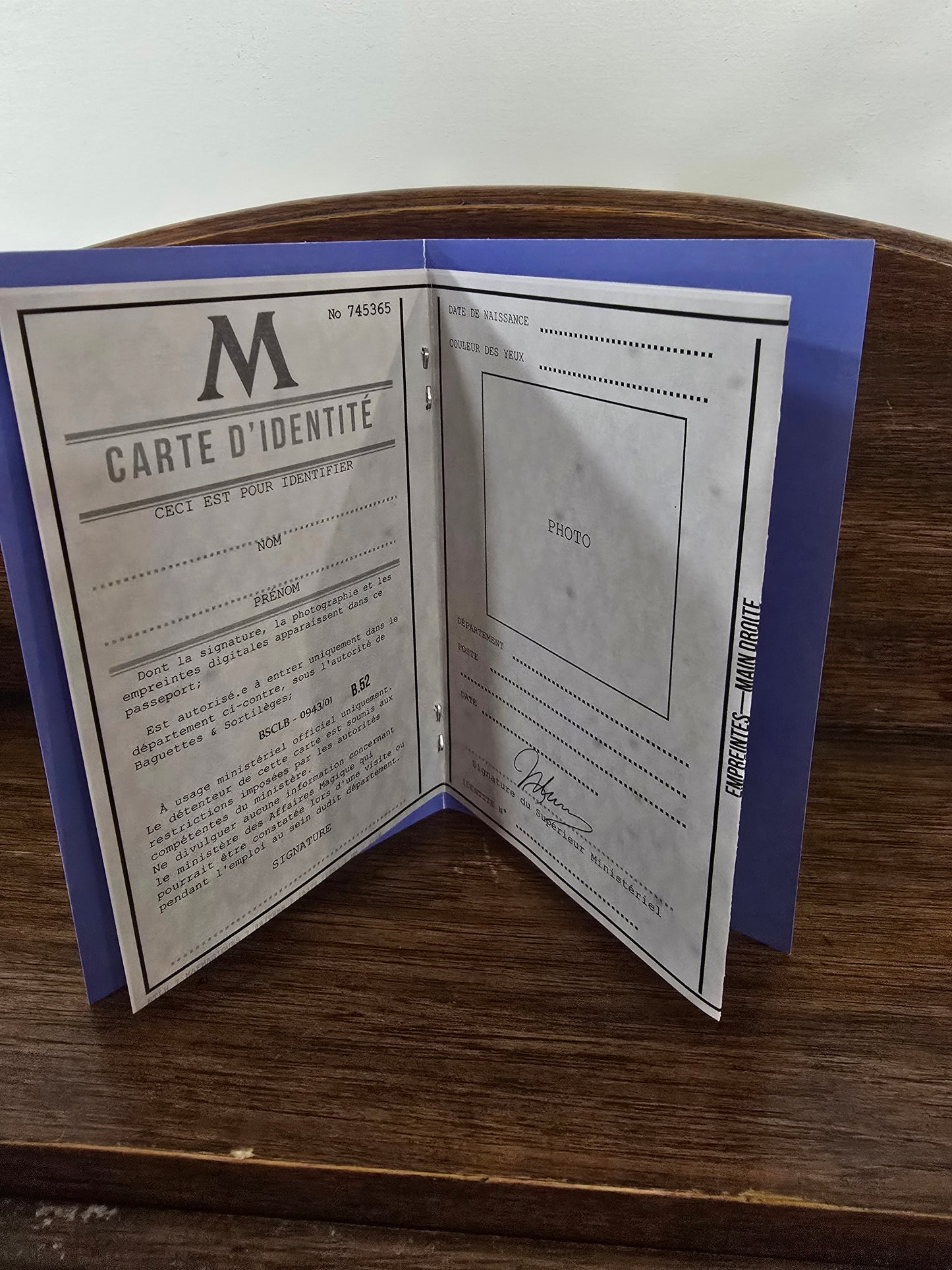 Passeport du Ministère des Affaires Magiques – Kit Personnalisé