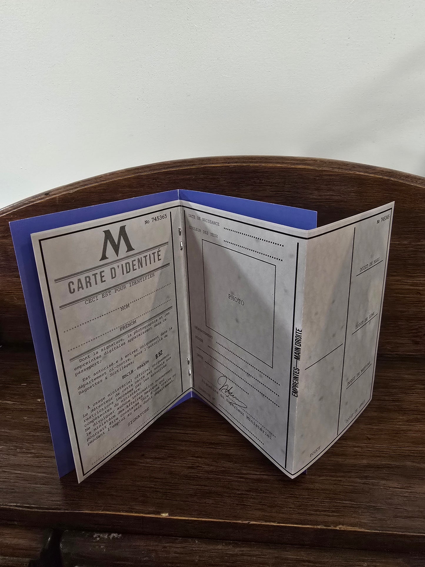 Passeport du Ministère des Affaires Magiques – Kit Personnalisé