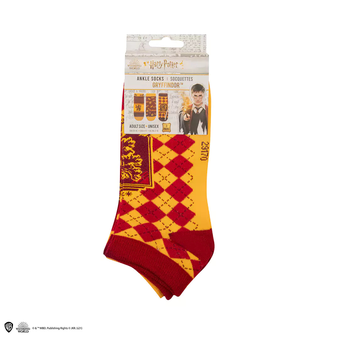 Lot de 3 paires de chaussettes courtes Gryffondor – Harry Potter