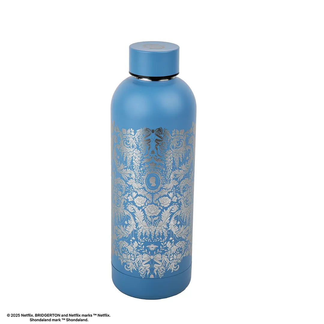 Bouteille isotherme 500 ml Fleurs de Damas argentées – Bridgerton