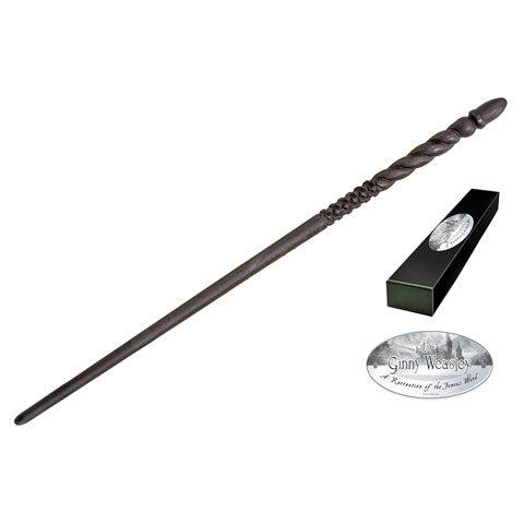 Réplique officielle de la baguette de Ginny Weasley – 36 cm en résine, avec boîte de collection et plaque nominative.