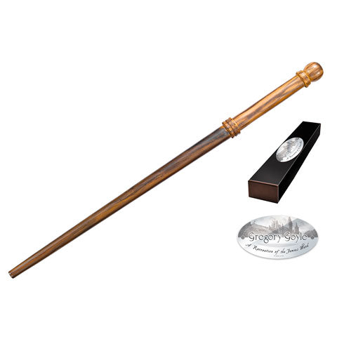 Réplique officielle de la baguette de Gregory Goyle dans Harry Potter, 36 cm, en résine, avec boîte collection personnages et plaque nominative.