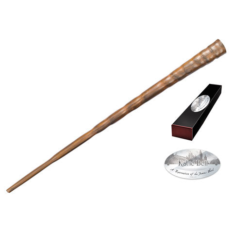 Réplique officielle de la baguette de Katie Bell dans Harry Potter, 27 cm, avec boîte collection personnages et plaque nominative.