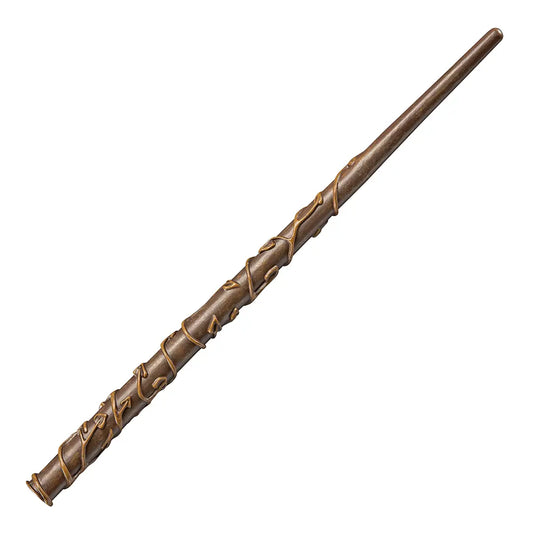 Baguette PVC Hermione Granger de 30 cm présentée dans une boîte vitrine officielle.