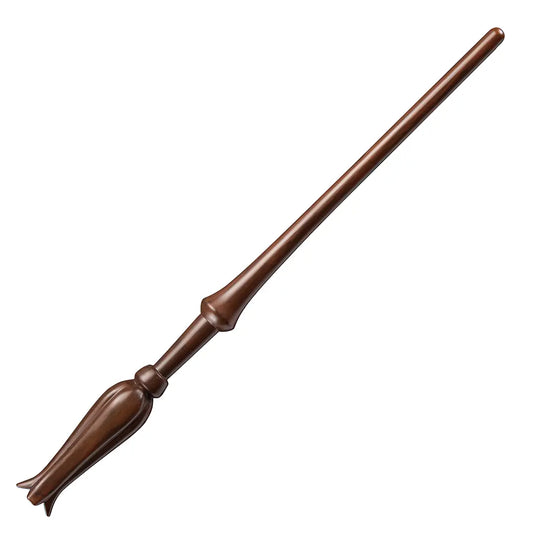 Baguette PVC Luna Lovegood Harry Potter de 30 cm présentée dans une boîte vitrine officielle.