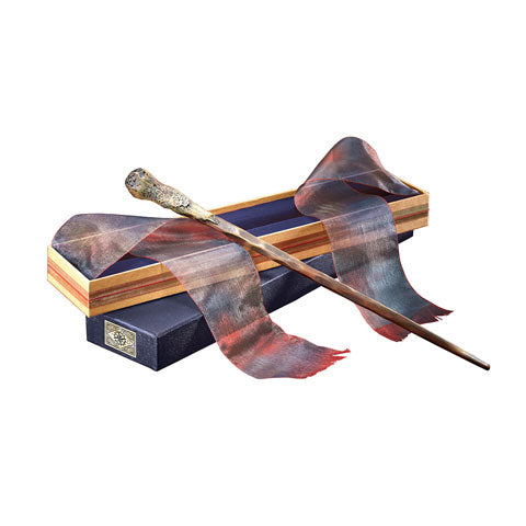 Baguette Ron Weasley Harry Potter Collection Ollivander présentée dans son écrin officiel effet velours.