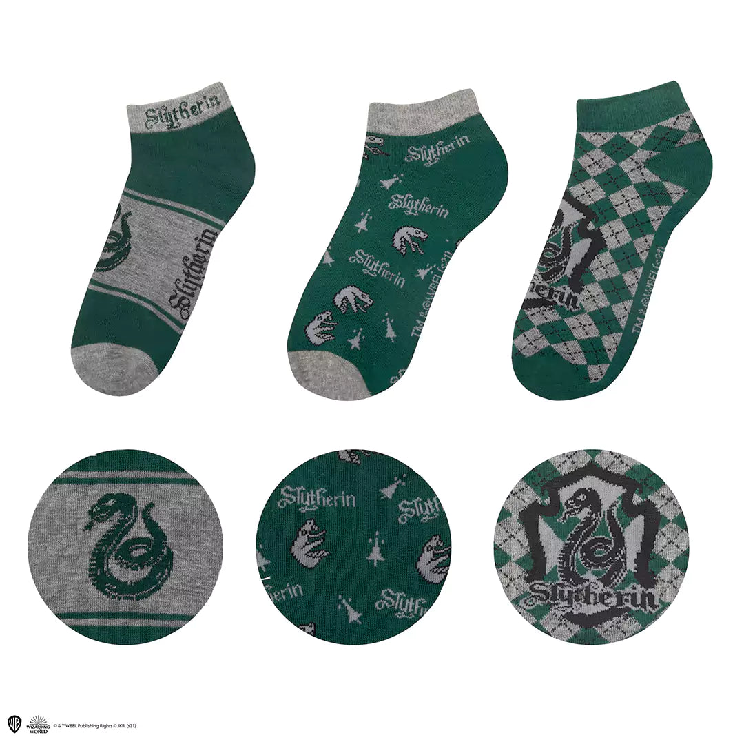 chaussettes serpentard harry potter lot 3 paires