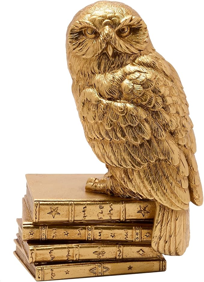 figurine hedwige doree harry potter resine