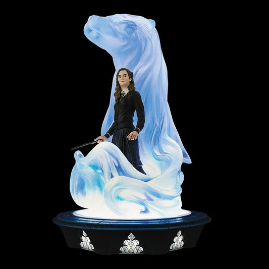 Figurine Hermione Granger avec Patronus lumineux – sous licence officielle Harry Potter