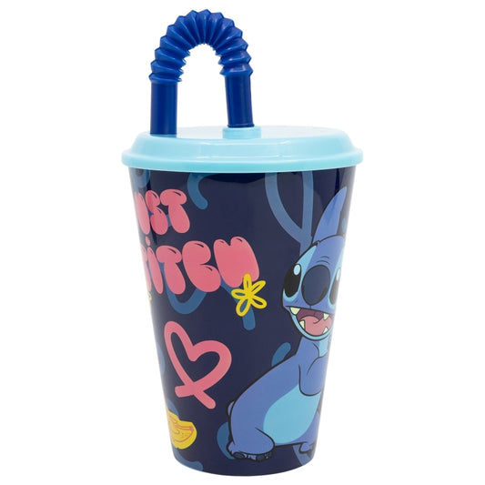 Gobelet avec paille Stitch 430ml
