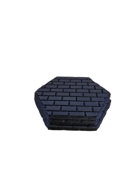 Grand socle motif briques pour collectors – Impression 3D