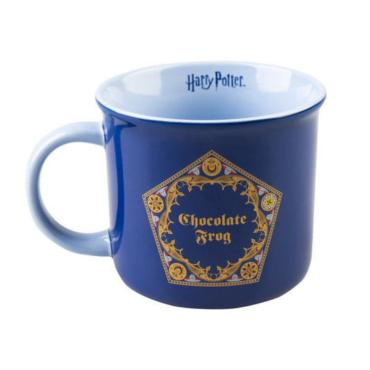 Mug Chocogrenouille Harry Potter bleu en céramique avec illustration de grenouille en chocolat