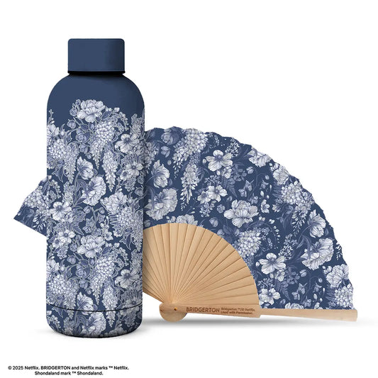 pack bouteille eventail bridgerton glycine blanche floral