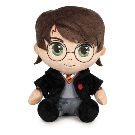 Peluche Harry Potter assis 25 cm en tenue de Poudlard