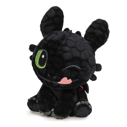 Peluche Krokmou 30 cm Assis Clin d’Œil et Langue Tirée – Dragons