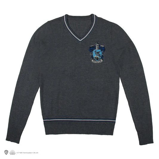 Pull Officiel Gris Serdaigle – Col en V avec Écusson Brodé