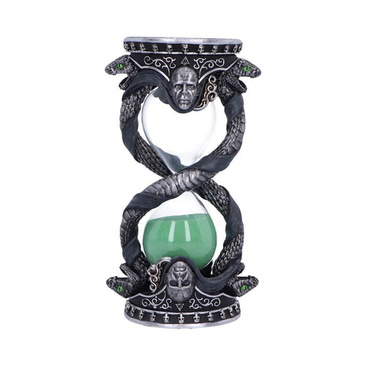Sablier Voldemort avec Nagini – objet de collection Harry Potter – résine peinte à la main