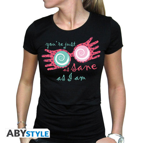 T shirt Harry Potter Luna Lovegood avec lorgnospectres sur fond noir