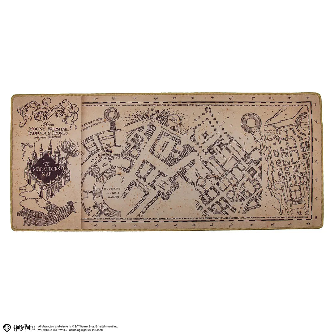 Tapis de bureau Harry Potter Carte du Maraudeur 80x35 cm en néoprène antidérapant