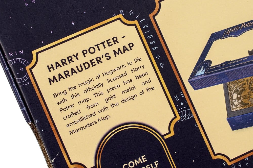 Carte du Maraudeur en Métal Doré Numérotée – Harry Potter